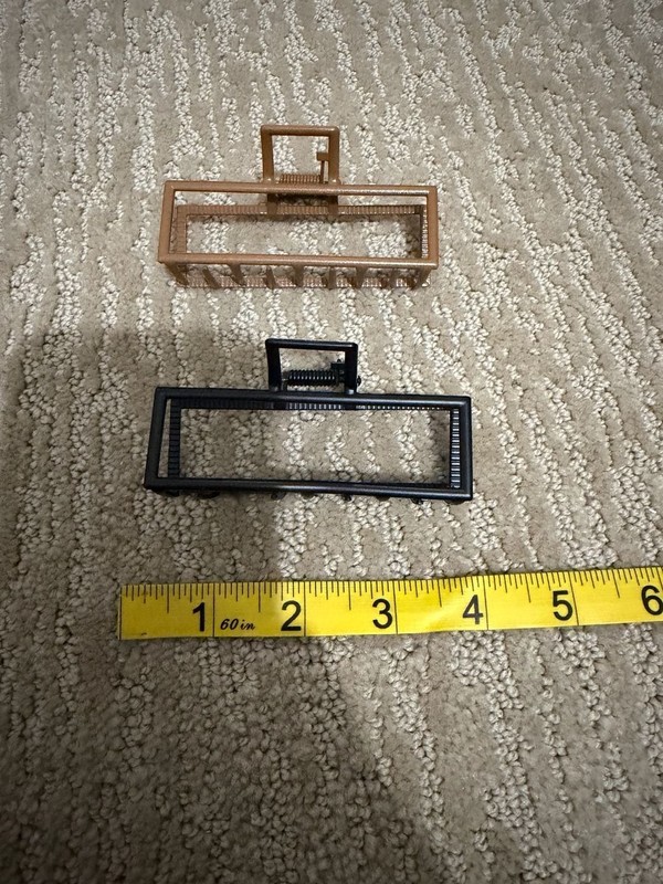 Hair Clips 1PCS Rectangular Metal Hair Claw Clips Black and Bronze gallery