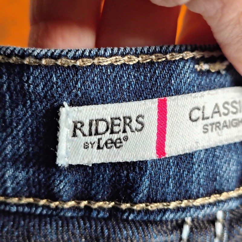 Riders by Lee Classic Fit Straight Leg Jeans Dark Wash Blue Denim 16P cowgirl gallery