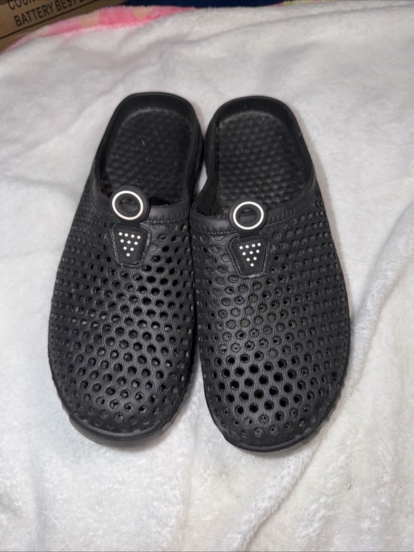 Fox Valley Traders Clogs Womens 8Gray Slip On Sandals Lightweight Cool Comfort