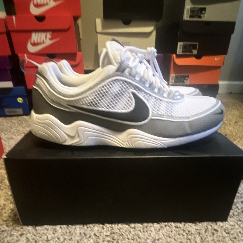 Nike Air Zoom Spiridon QS Light Ash White/Black Low Top Mesh 849776-101