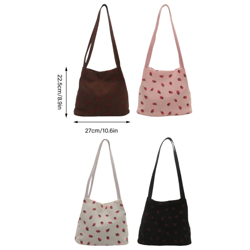 Fashionable Corduroy Underarm Bag For Work Or Casual Daily Use Shoulder Purse gallery