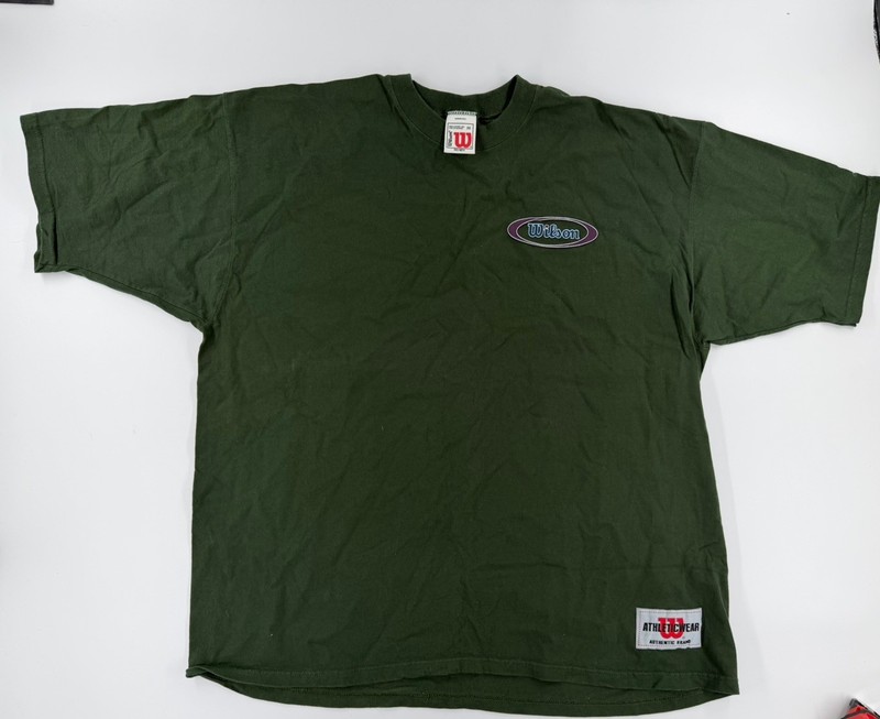 2- Vintage 90s Wilson T-Shirt Black Size 3X Big Men Made In USA Short Sleeve gallery