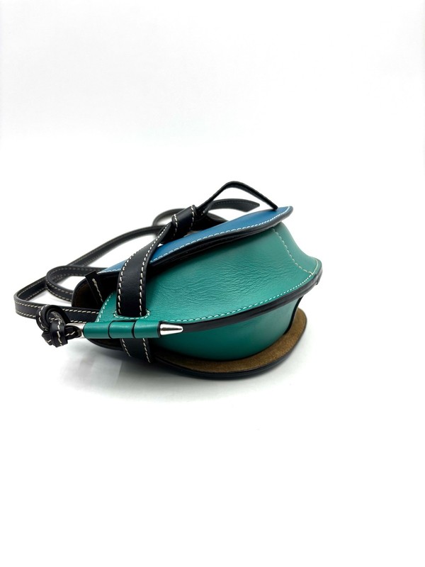 Loewe Pre-Owned Authentic Gate Saddle Bag Blue 13*8*11cm gallery