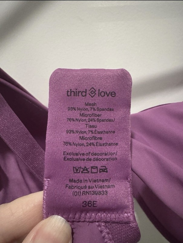 Third Love Women's Uplift Plunge Underwire Plum Size 36DD (E) Bra gallery