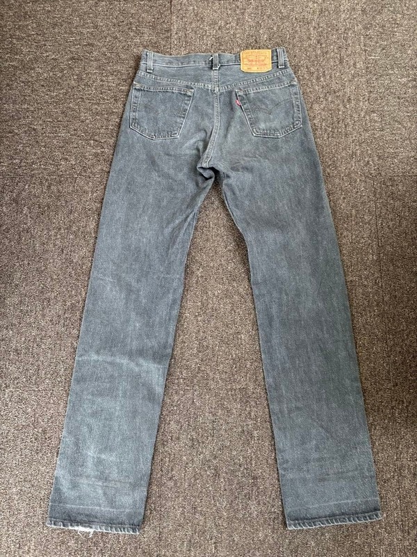 RARE Vintage 1992 Levi's 501-0658 Yarn-Dyed Gray Jeans Made in USA W30 L34 552 gallery