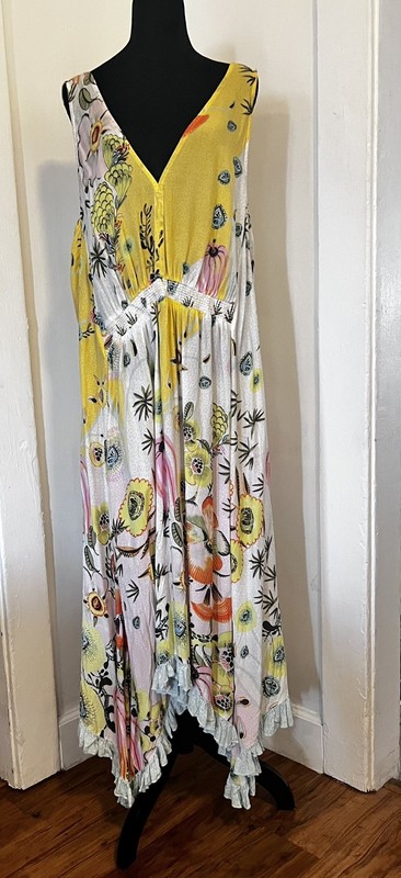 Anthropologie Womens Multicolor Margaux Floral Sleep Loungewear Dress Size 2X