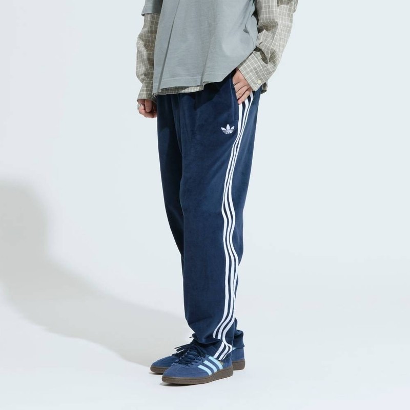adidas SST Adicolor Velour Track Pants 2XS-5XL(JP Size) Night Indigo JX1555 New
