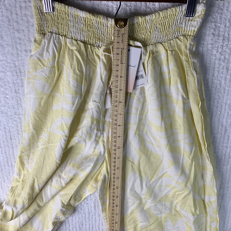 Kiwi & Punch Miami Womens M Boho Slip On Pants And Top Yellow Floral NWT gallery