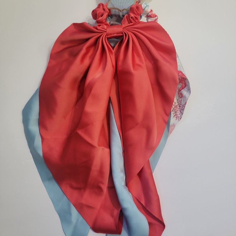 Piper K Coastal Scarf and Rhinestone CRAB Gold Hair Claw Clip Nautical SEA LIFE gallery