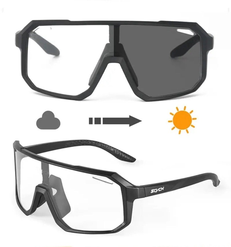 Photochromic Men's UV400 Cycling Sunglasses Women Sports Running Eyewear for Men gallery