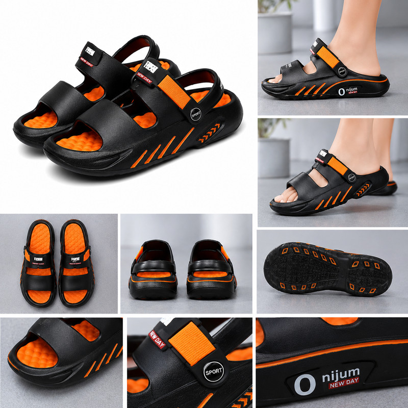 Men's EVA Massage Sandals Arch Support Anti Slip Comfort Beach Outdoor Slides gallery