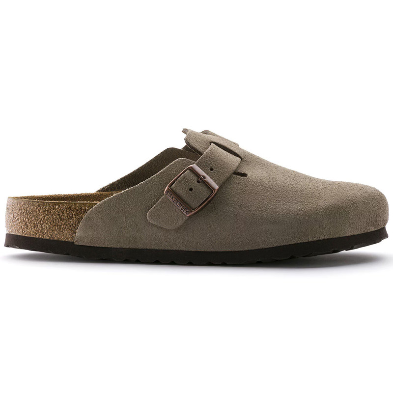 New w/box Birkenstock Boston Soft Footbed Suede Leather Unisex Shoes Slip-Ons