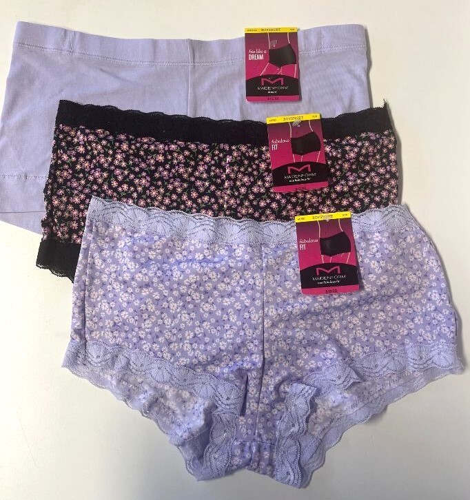 Lot/3 Maidenform Boyshorts Size 6 M NEW MSRP $39.00 #40760 & DM0002