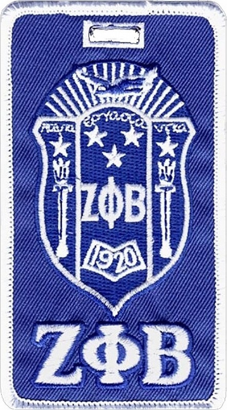 Zeta Phi Beta Crest Luggage Tag [Blue – 4.5×2.5″]