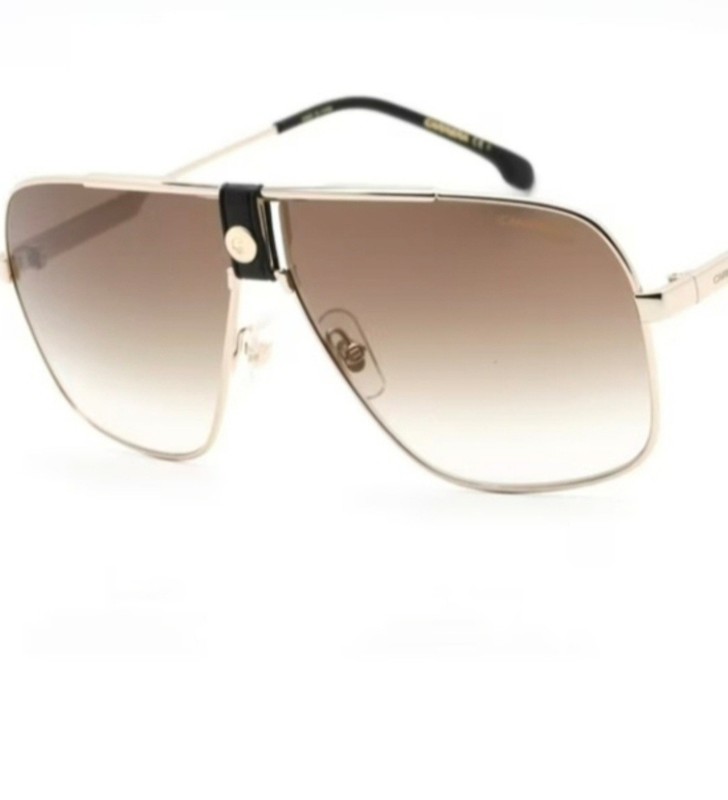 CARRERA 1018S 0J5G Gradient Squared Aviator Sunglasses Gold/Brn Unisex 63MM NWT