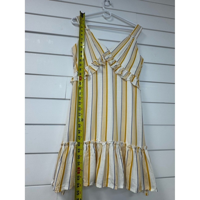 Altar'd State Cream Dress with Yellow and Navy Stripes gallery
