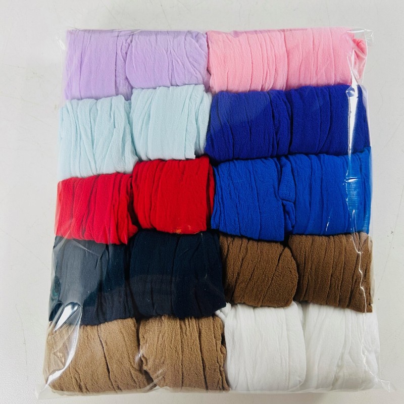 20 Pair Pack Assorted Fashion Colors Sheer Nylon Knee Highs Made In USA gallery