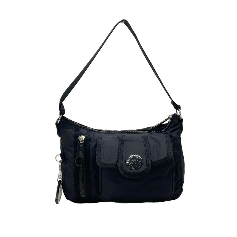 Kipling – Black Nylon Chemical Fiber Handbag