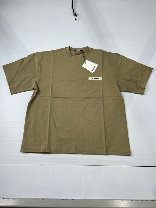 JACQUEMUS Le T-Shirt Gros Grain Men’s Size XL Light Khaki 245JS208