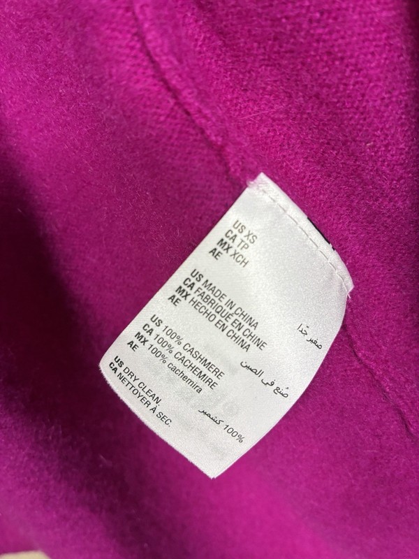 Charter Club Luxury 100% Cashmere Open Front Cardigan Size XS Purple Classic gallery
