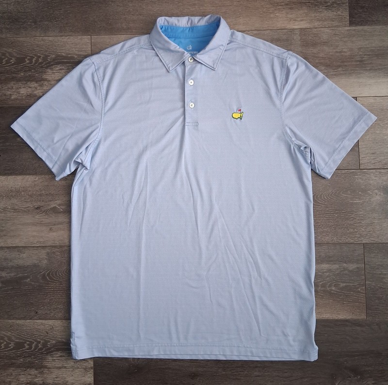 Masters Tech Performance Golf Polo Shirt Augusta National Blue Size Medium NWOT