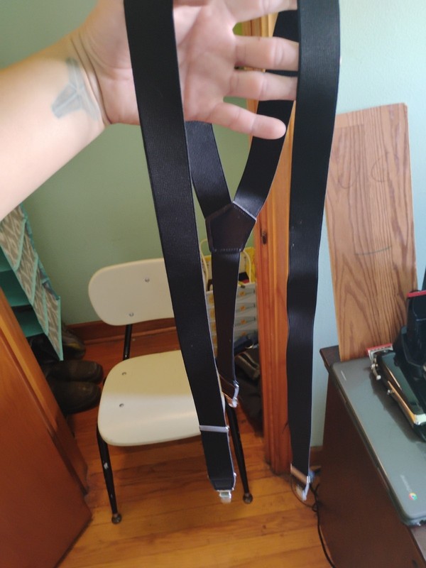 Techtongda Adjustable Men’s Braces Suspenders – Black (241168)