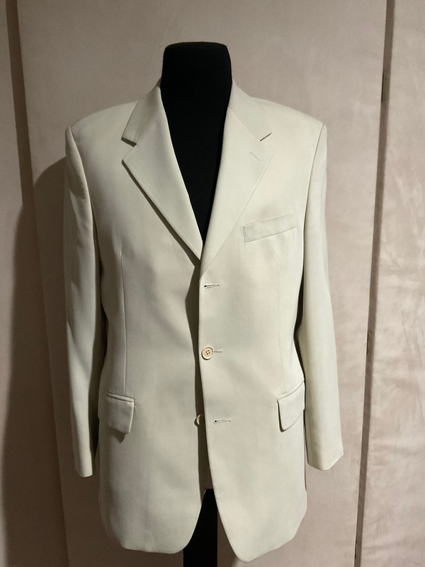RICK PALLACK SUIT / CREAM IVORY / 40 REG / MADE IN CANADA / DESIGNER / SALE gallery
