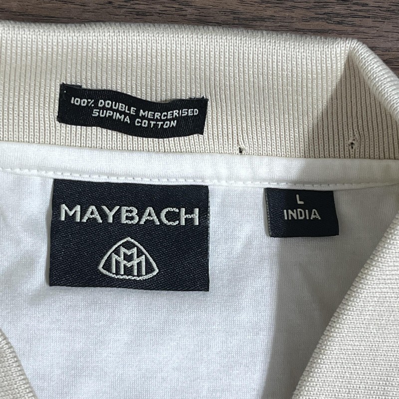 Maybach Polo Shirt Mercedes Vintage Double Mercerised Supima Cotton Logo Luxury gallery