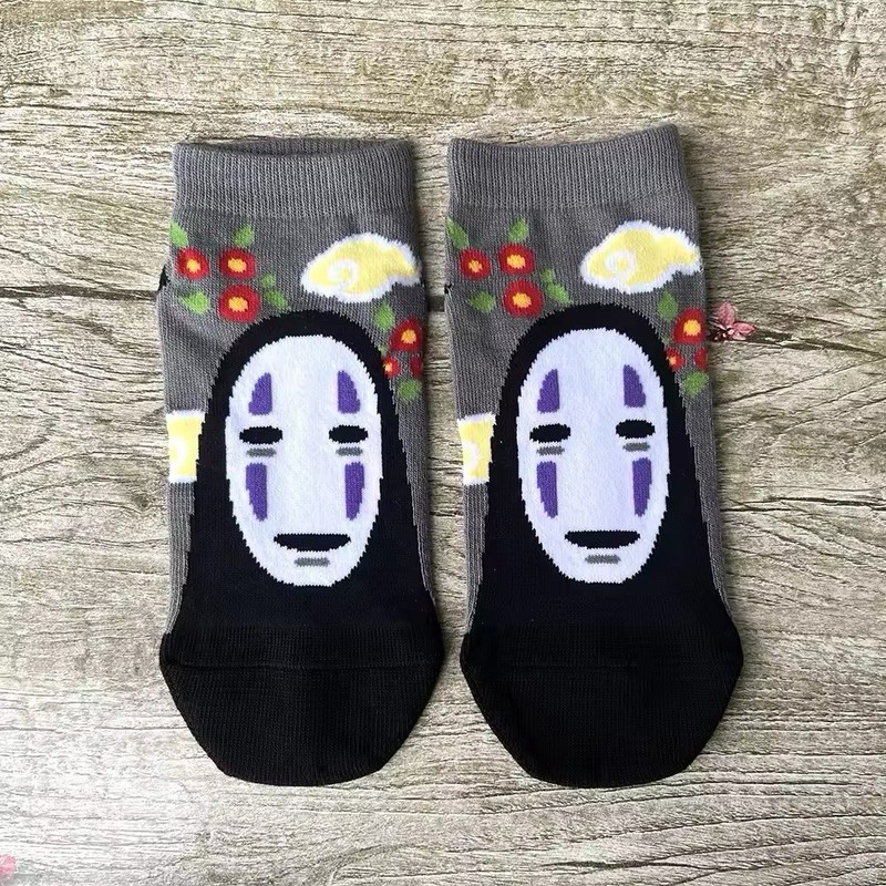 Cute Studio Ghibli Spirited Away Crew Socks Women Novelty Casual Anime EU 35-40