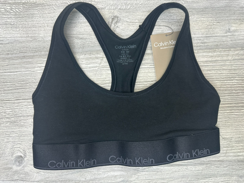 Calvin Klein Icon Logo Bralette Bra Modern Cotton Full Coverage Racerback Unline