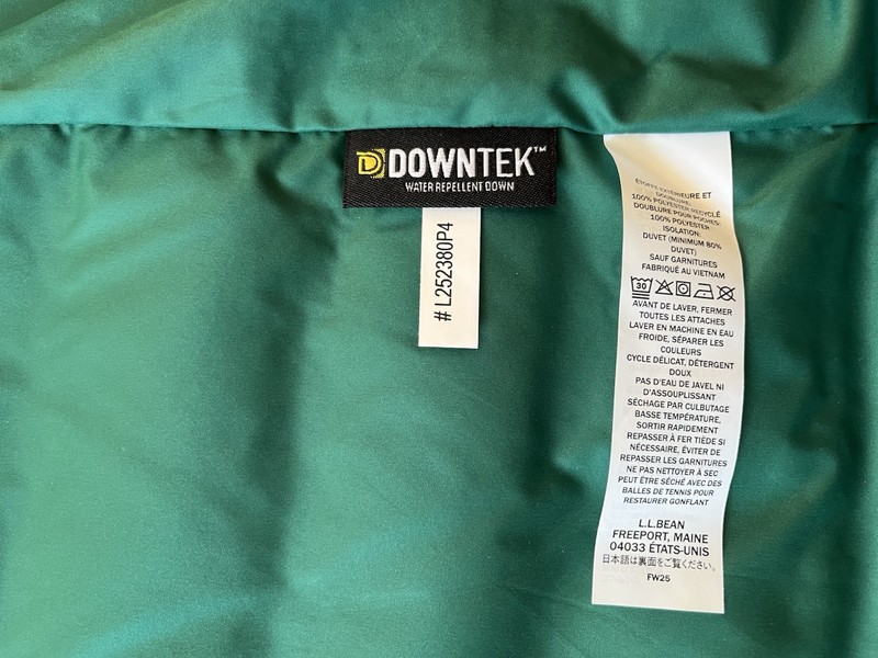 L.L.Bean DownTek 650 Women’s M Regular Green Down Puffer Jacket Full Zip gallery