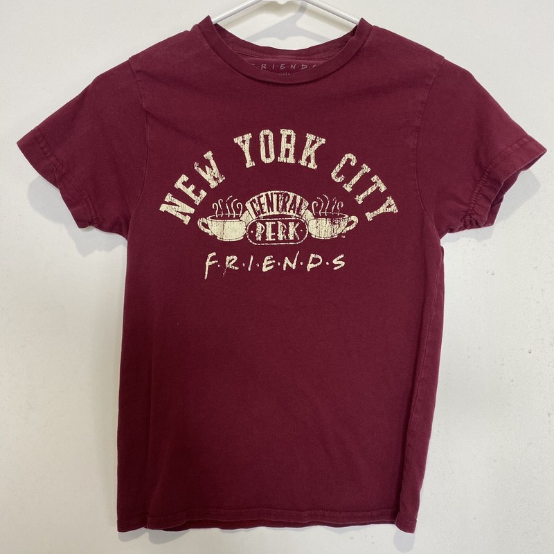 FRIENDS Womens T Shirt XS Red New York City Central Perk Short Slv Graphic gallery