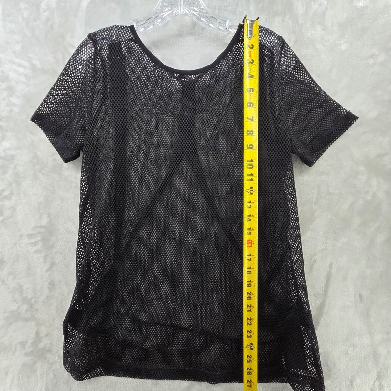 Banned Alternative Womens XL Kameko Oversized Shirt Black Mesh Buckle Strap Goth gallery
