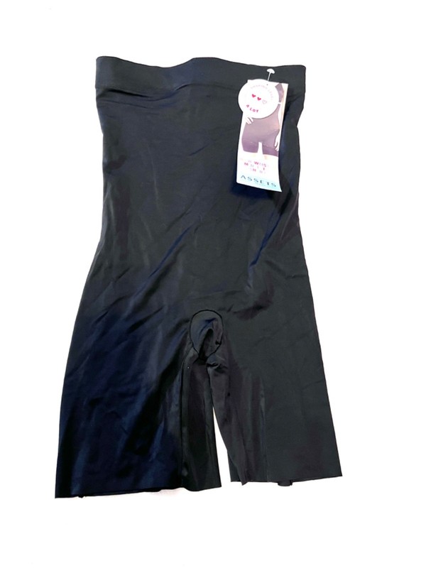 Assets By Spanx High-Waisted Mid-Thigh Shaping Shorts Black Size M