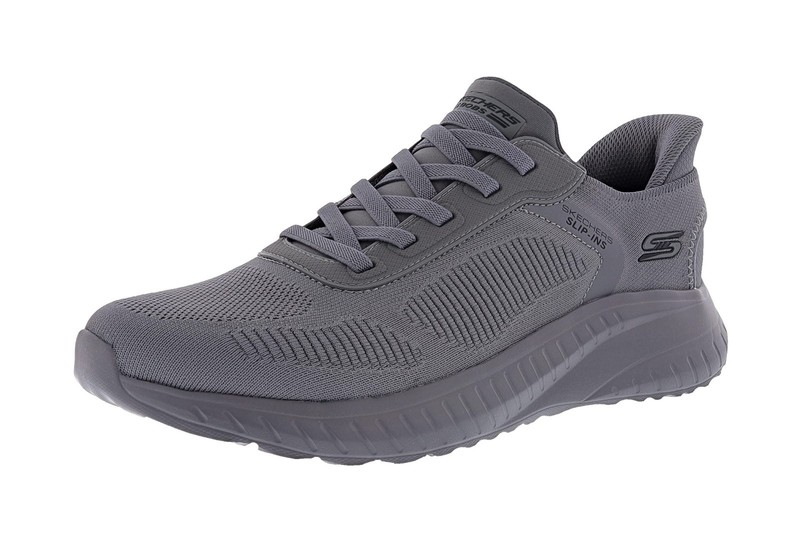 SKECHERS MEN’S SLIP-INS: BOBS SQUAD CHAOS- SOLID STEP 118312/DKGY WALKING SHOES