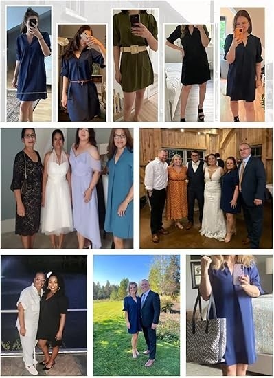 Summer Dresses for Women V Neck Ruffle Short Sleeve Casual Shift Dress gallery