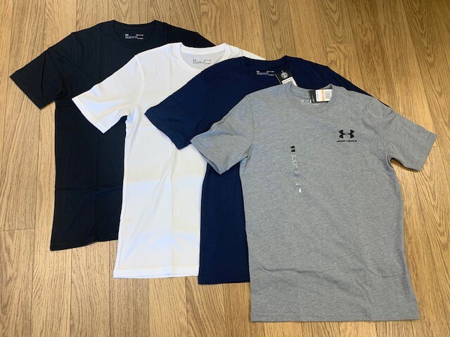 NEW – MEN’S UNDER ARMOUR HEAT GEAR WHITE S/S SHIRT, 1326799 S, M, L, XL $22.95
