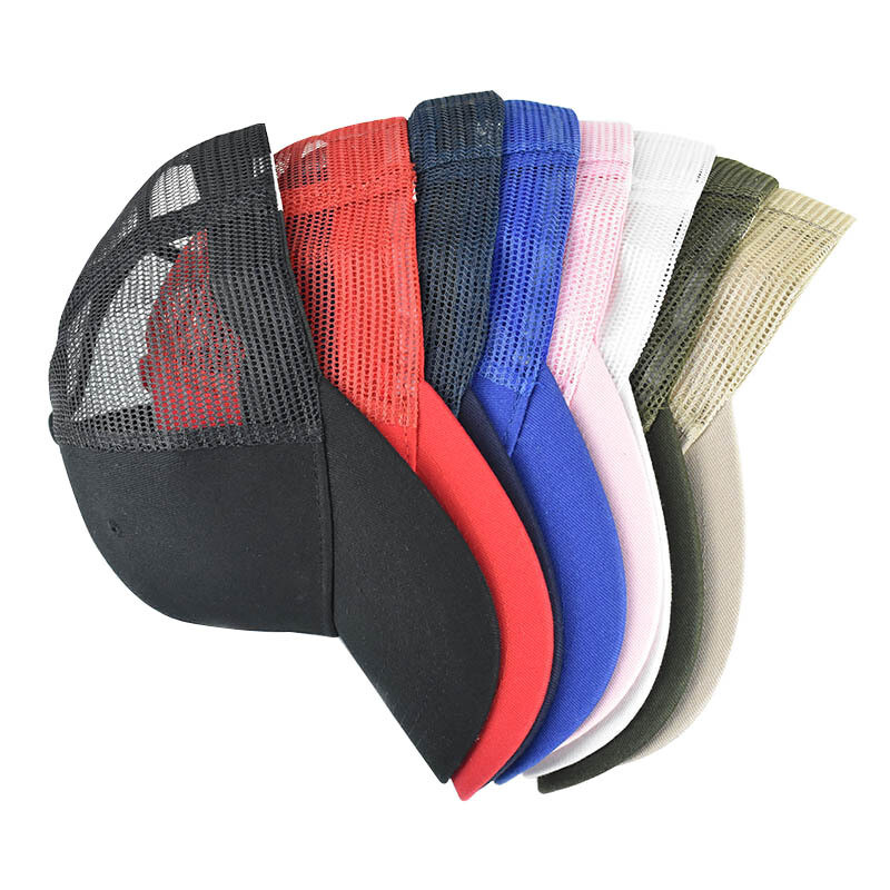 Trucker Hat Mesh Back Snapback Plain Solid Baseball Cap Visor Blank Hats Caps gallery