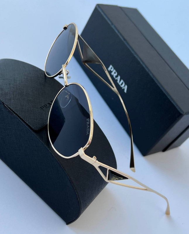 Summer Prada Metal Gold Frame Sunglasses