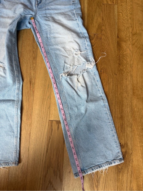 👖✨ AYR The Secret Sauce Distressed Wide Leg Jeans Size 26S ✨👖 gallery