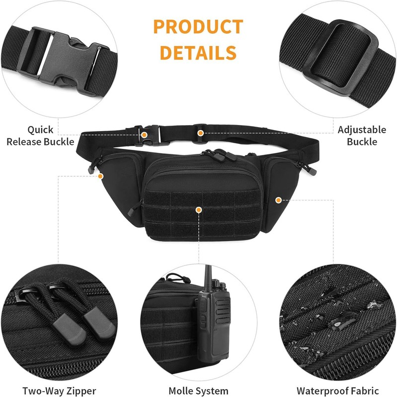 Tactical Waist Fanny Pack Phone Pouch Military Outdoor Camping Hiking Belt Bag gallery