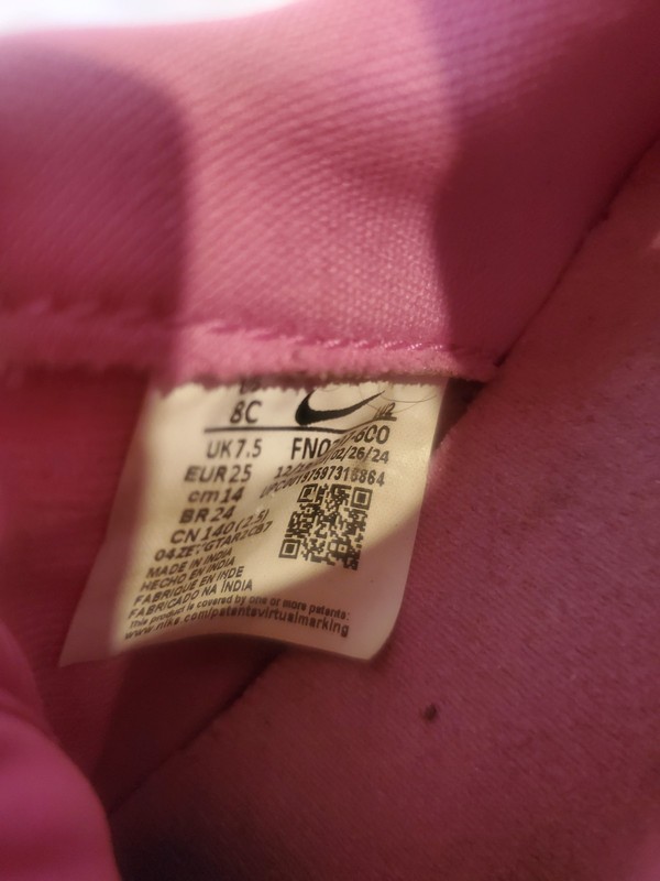 Nike FORCE 1 LOW EasyOn Toddler Size 8C Playful Pink/White FN0237-600 Sneakers gallery