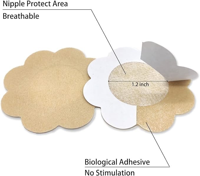 160pc Nipple Covers Satin Adhesive Latex Free Women
