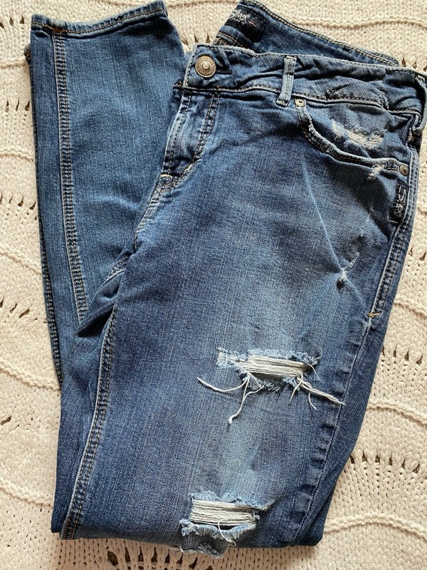 Silver Jeans Suki Skinny Stretch Distressed Ripped Womens Tag 33/31 Actual 33/29 gallery