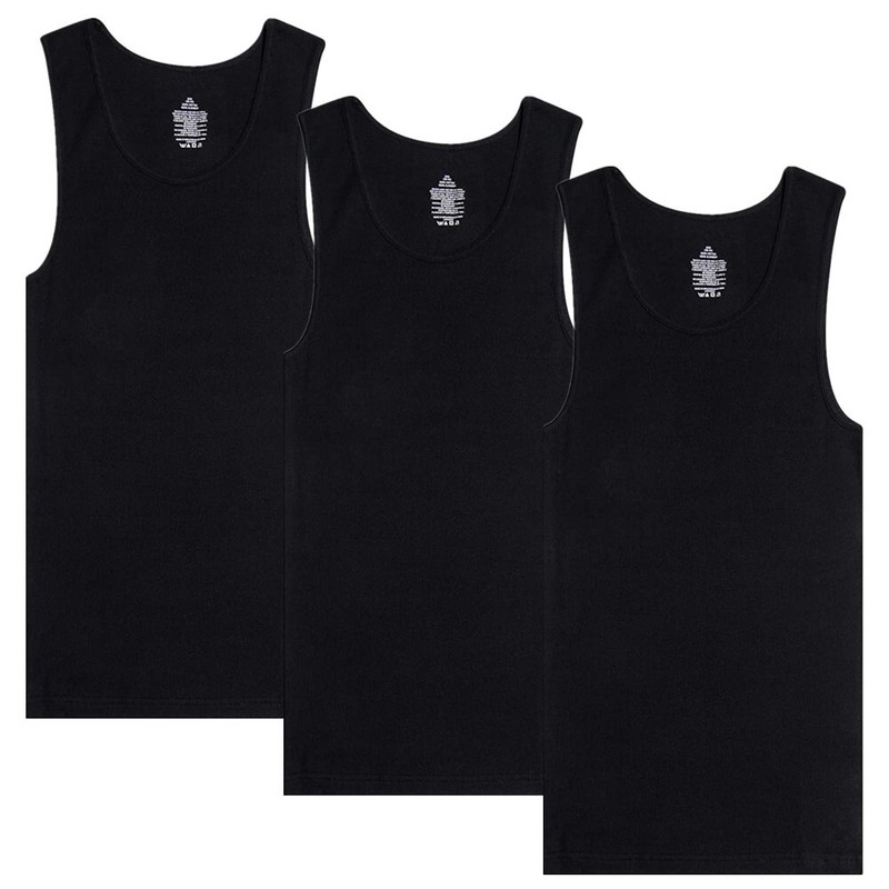 3-12 Packs Men 100% Cotton Ribbed Tank Top A-Shirt Wife Beater Undershirts Lot