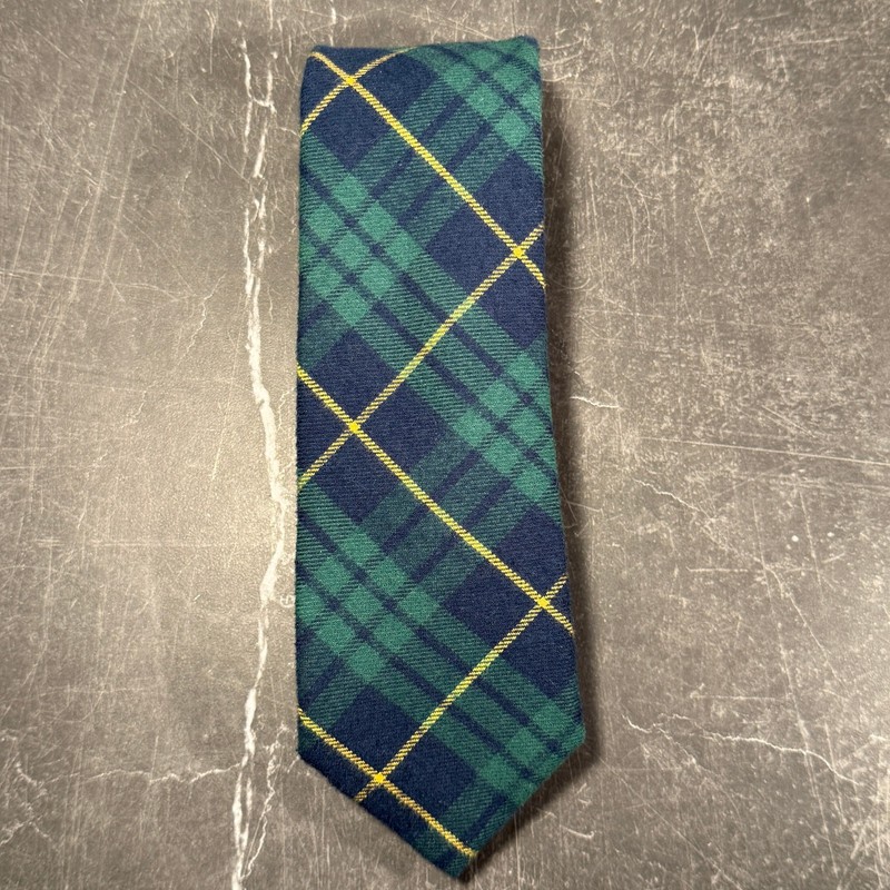 Nautica | Men’s Classic Green and Navy Plaid Tie | Classic Length – 58″