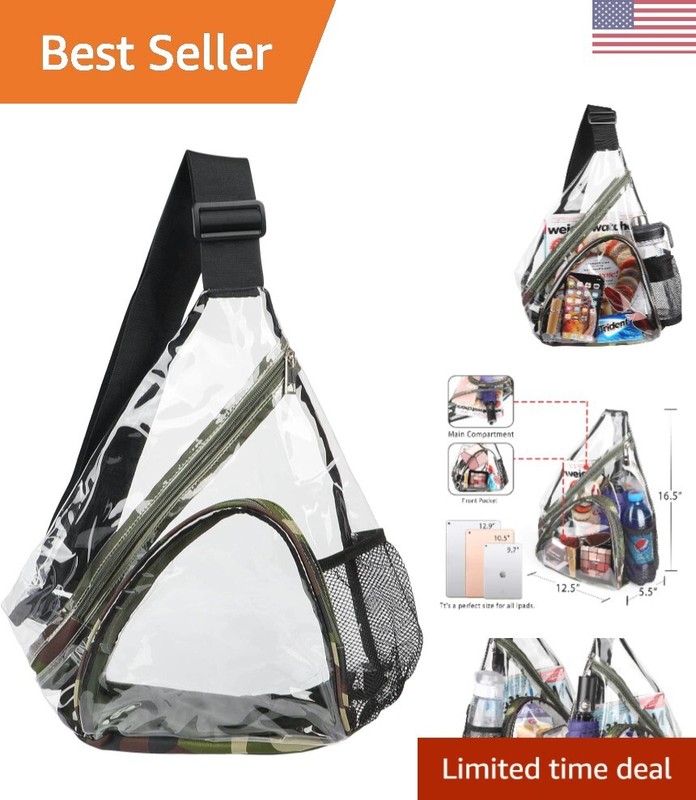 Waterproof Sling Bag – Transparent Shoulder Crossbody Backpack Chest Daypack