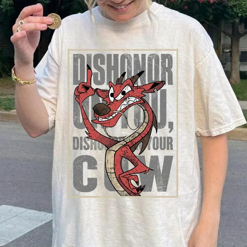 Retro Mushu Dishonor On You, Dishonor On Your Cow Shirt