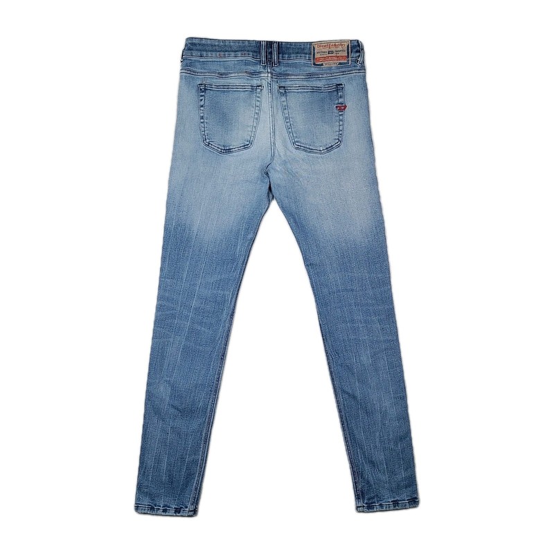 Diesel 1979 5 Pocket Skinny Punk Jeans Mens 34x32 Blue Light Wash Stretch gallery