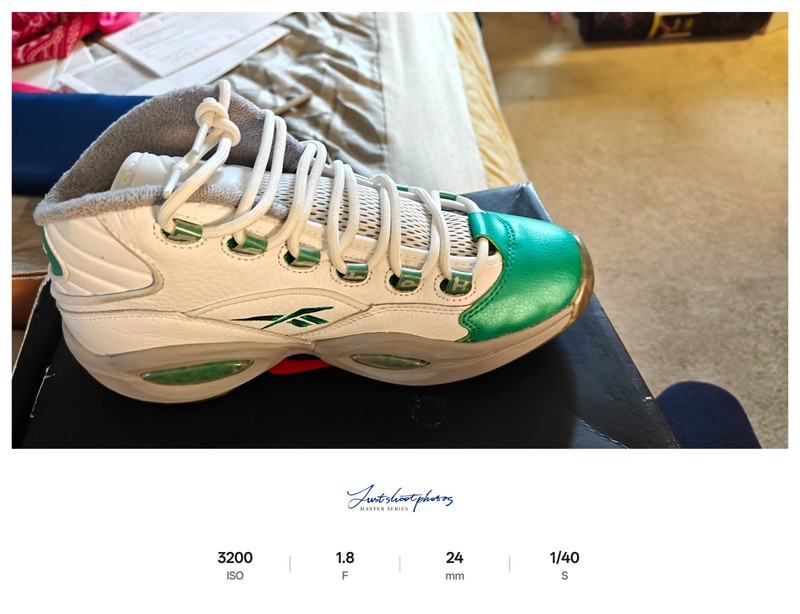 Reebok Allen Iverson question mid green toe